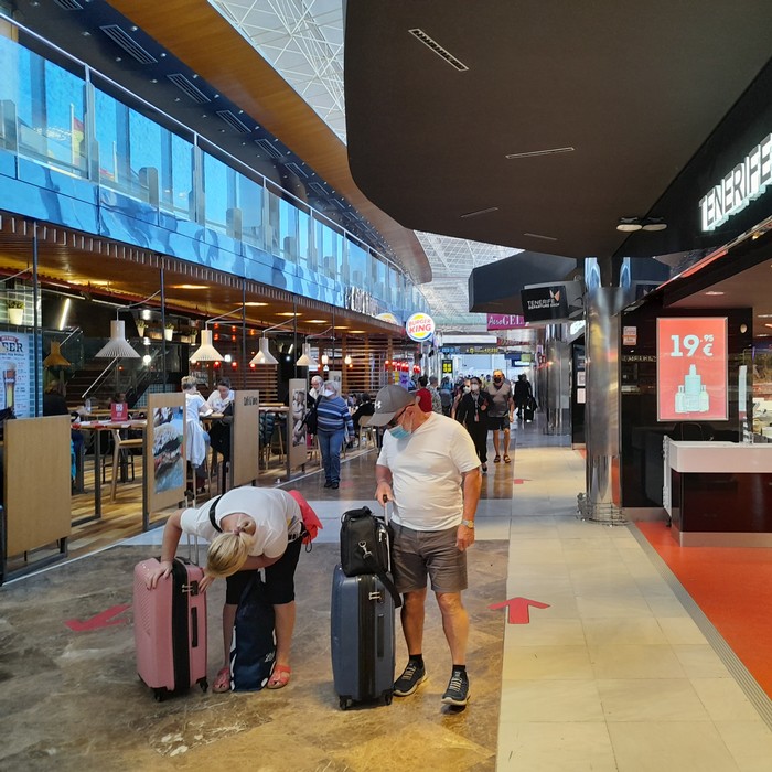 
café butiker flygplatser Teneriffa sur